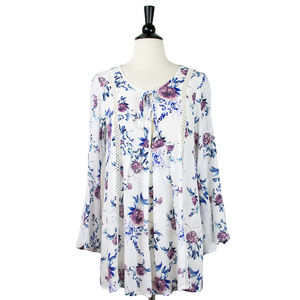 ▪️Eden Society | White Floral Long Sleeve Top